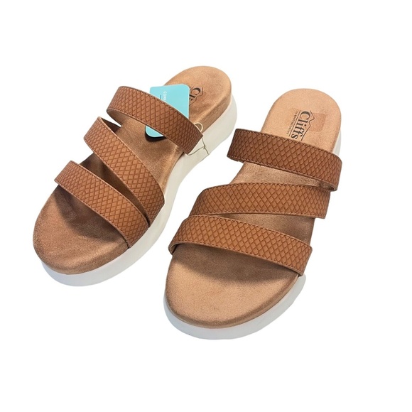 Cliffs by White Mountain Optimum Women's Slide Sandal Tan 11 M - Picture 4 of 7